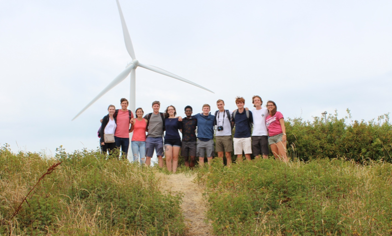 Erin and some of her classmates in Zeeland, Netherlands