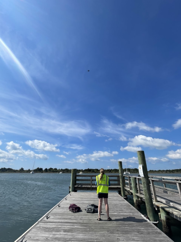 Flying a Parrot Anafi to capture RGB orthomosaic imagery of marshes in Beaufort, NC.