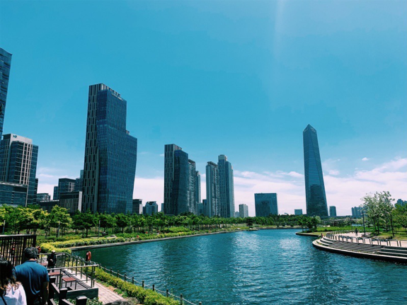This is a picture of Songdo, South Korea taken in May 2019. Songdo is a new and upcoming smart city we had the chance to visit on our trip.