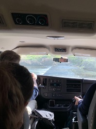 Mentor, Mike Piehler, driving the team to one of our sampling sites in ‘the van’.