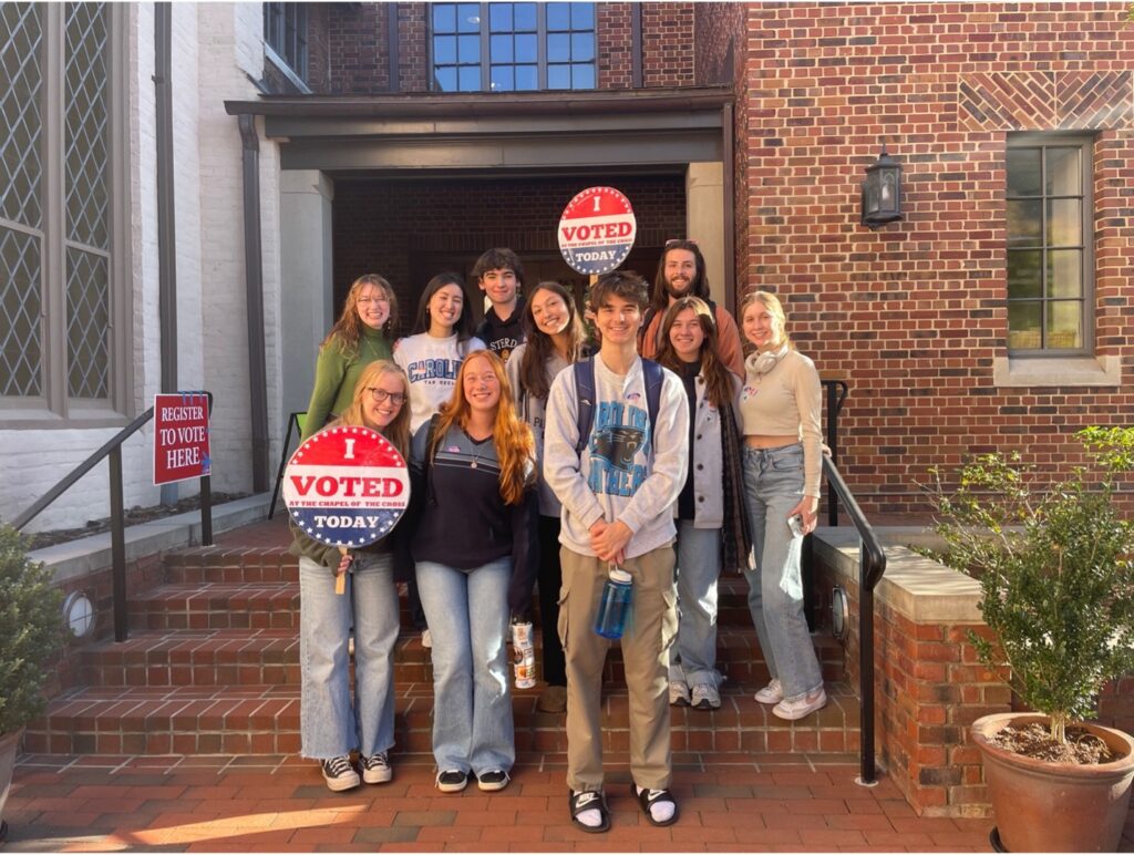 Helping students take part in the Chapel Hill town council elections.
